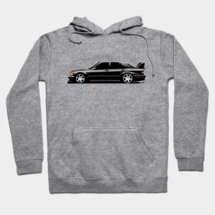 Mercedes 190E Cosworth Evolution II (Black) - Roadside Icons Hoodie